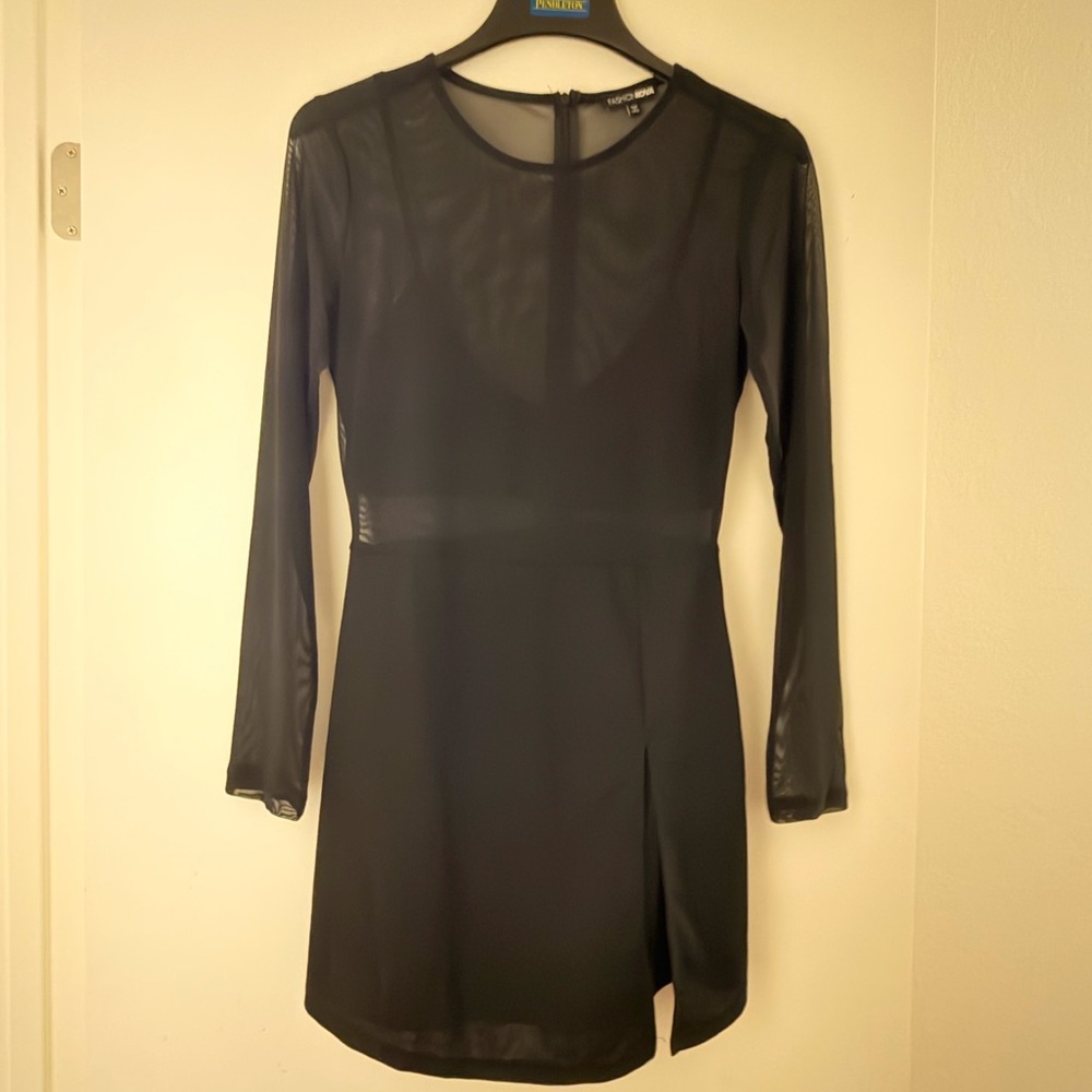 Fashion Nova Blurred Lines Mesh Romper